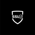 SSL Certified icon or logo illustration on dark background Royalty Free Stock Photo