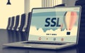 Ssl Concept on Laptop Screen. 3D. Royalty Free Stock Photo