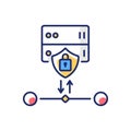 SSl encryption RGB color icon