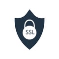 Ssl icon vector isolated on white background, Ssl sign Royalty Free Stock Photo