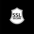 SSL Secure connection icon isolated on dark background Royalty Free Stock Photo