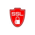 SSL Secure connection icon isolated on white background Royalty Free Stock Photo