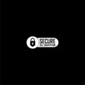 SSL secure https connection icon isolated on dark background Royalty Free Stock Photo
