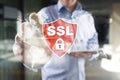 SSL Secure Sockets Layer, a computing protocol. Security of data sent via the Internet by using encryption.