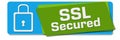 SSL Secured Green Blue Rotated Squares