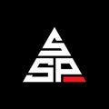 SSP triangle letter logo design with triangle shape. SSP triangle logo design monogram. SSP triangle vector logo template with red Royalty Free Stock Photo