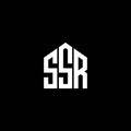 SSR letter logo design on BLACK background. SSR creative initials letter logo concept. SSR letter design Royalty Free Stock Photo