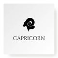 Black Capricorn Goat Horns Silhouette Logo Design Vector Royalty Free Stock Photo