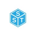 SST letter logo design on black background. SST creative initials letter logo concept. SST letter design