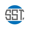 SST letter logo design on white background. SST creative initials circle logo concept. SST letter design