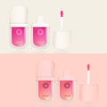 Vector Oval Lip Gloss Packaging with Background