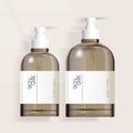 Vector Tinted Boston Pump Bottle Packaging for Haircare / Skincare / Healthcare / Skincare Products