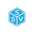 SSV letter logo design on black background. SSV creative initials letter logo concept. SSV letter design