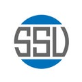 SSV letter logo design on white background. SSV creative initials circle logo concept. SSV letter design
