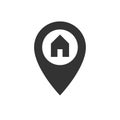 Home location vector illustration. Royalty Free Stock Photo