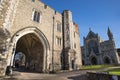 St. Albans Abbey Gateway and Cathedral Royalty Free Stock Photo