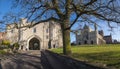 St. Albans Abbey Gateway and St. Albans Cathedral Royalty Free Stock Photo