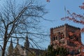 St Albans Cathedral tower. Royalty Free Stock Photo