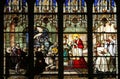 St. Aloysius Gonzaga receiving first communion from the hands of Saint Charles Borromeo Royalty Free Stock Photo