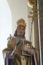 St Ambrose statue on the high altar in the Holy Spirit Chapel in Vrtace, Croatia