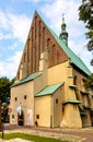 St. Andrew Basilica at the Olkusz market square in Beskidy mountain region of Lesser Poland