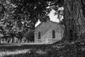 Old Stone Church Near Beaverton, Ontario BW