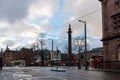 St Andrew Square after rain in Edinburgh Royalty Free Stock Photo