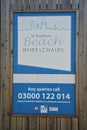 St Andrews Beach Wheelchairs sign