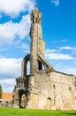 Ruined tower of the nave of St Andrews Cathedral in St Andrews, Scotland