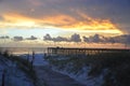 St. Andrews State Park Pier at Sunset Royalty Free Stock Photo