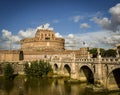 St Angelo castle and bridge in Rome