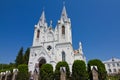 St. Anna Roman Catholic Church in Gothic Revival style, architecture masterpiece, Christian temple, facade and left side