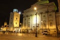 St Anne's church at night. Warsaw.Poland