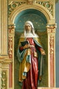 St. Anne, statue on the high altar in the church of the Assumption of the Virgin Mary in Pescenica, Croatia Royalty Free Stock Photo