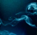 Photo of blue swirling smoke