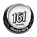 161 years anniversary. Elegant anniversary design. 161st logo.