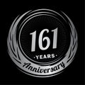 161 years anniversary. Elegant anniversary design. 161st logo.