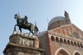 St. Anthony Basilica - A view with the bronze equestrian monument dedicated to Gattamelata - Italy