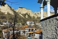 St. Anthony Church and Panorama of town of Melnik, Bulgaria Royalty Free Stock Photo