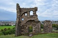 St. Anthony`s chapel ruins in Hollyrood park near Edinburgh Royalty Free Stock Photo