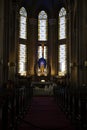 St. Antoine Catholic Church. Interior view with excellent architecture, religious objects and sculptures