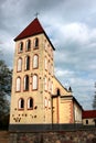 St. Antoni Padewski parish church in Banie Mazurskie village, Goldap powiat, Warmian-Masurian Voivodeship in Poland. Royalty Free Stock Photo