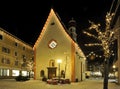 The St. Antonio chapel on the main square of Ortisei Royalty Free Stock Photo