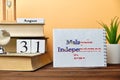 31st august - Malaysia Independence Day. Thirty-first day month calendar