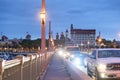 ST AUGUSTINE, APRIL 8, 2018: City night traffic along Bridge of