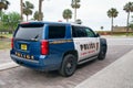 ST AUGUSTINE, APRIL 8, 2018: Police car along city street. St Au