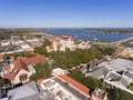 St. Augustine city aerial view, Florida, USA