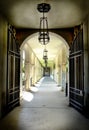 St Augustine, Flagler College passage way Royalty Free Stock Photo