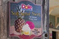 Sign advertising for Dole Whip pineapple soft serve ice cream