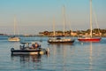 Sailboats on colorful sunset sky background in Florida`s Historic Coast 2